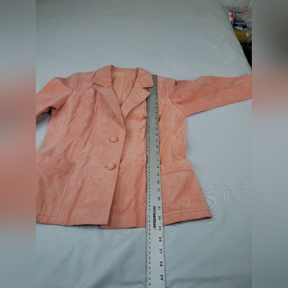 Custom Made Ricky Bo Hilton Hotel 1/F Hong Kong Women's Pink Suede Blazer VTG - Picture 14 of 16